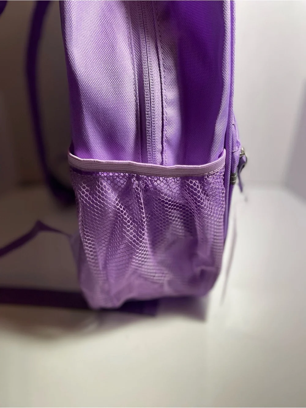 Purple Backpack with Front Zip Pocket Fits 15